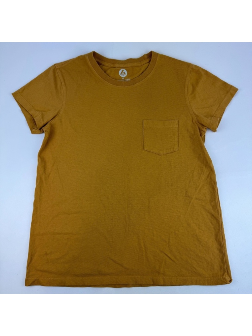 American Giant Womens Size M Classic Cotton Crew Tee Jersey T-Shirt Yellow